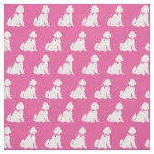 Golden Doodle Silhouette Pet Aussie Pink Stoff (Muster)
