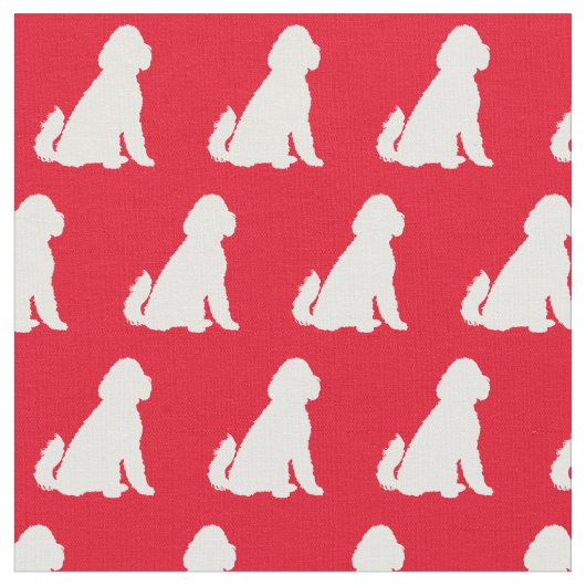 Golden Doodle Silhouette Pet Aussie Red Stoff (Nahaufnahme)