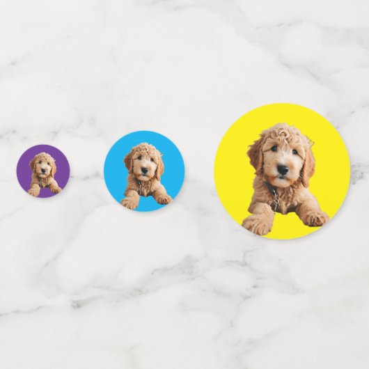 Golden Doodle Table Confetti Konfetti (Vorderseiten)