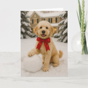 Golden Doodle Urlaubskarte Karte