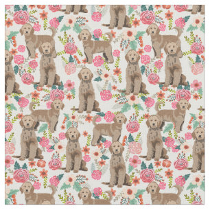 Golden Doodle Vintage Blumencreme Stoff
