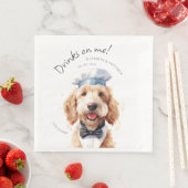 Golden Doodle Waiter Wasserfarbe individuell anpas Serviette (Beispiel)