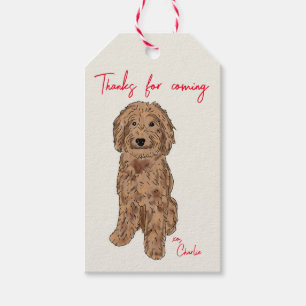 Golden Doodle Wasserfarbe Geschenkanhänger