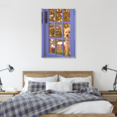 Golden Doodle Welpe mit Glastür Leinwanddruck (Insitu (Schlafzimmer))