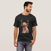 Golden Doodle Wunderschöner Rentierbaum Lig T-Shirt (Vorne ganz)