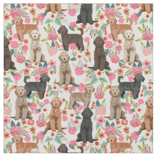 Golden Doodles Vintage Blumencreme Stoff