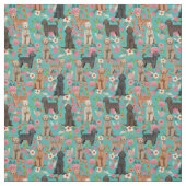 Golden Doodles Vintages Blumenschildkröte Stoff (Muster)