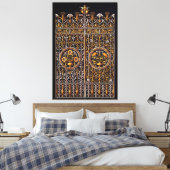 Golden Doorway Stretched Canvas Print Leinwanddruck (Insitu (Schlafzimmer))
