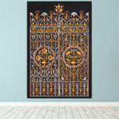 Golden Doorway Stretched Canvas Print Leinwanddruck (Insitu (Holzboden))