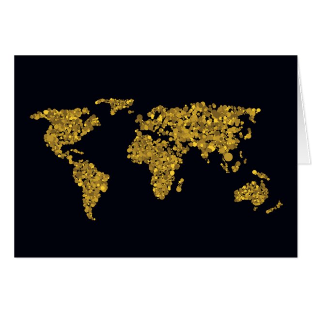 Golden Dot Weltkarte (Vorderseite (Horizontal))