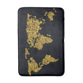 Golden Dot Weltkarte Badematte (Vorderseite Vertikal)