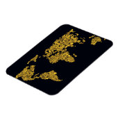 Golden Dot Weltkarte Magnet (Linke Seite)