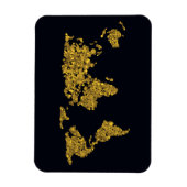 Golden Dot Weltkarte Magnet (Vertikal)