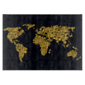 Golden Dot Weltkarte Schneidebrett (Vorderseite)