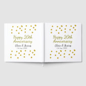 Golden dots glitter happy 20th anniversary wedding gästebuch (Voll)