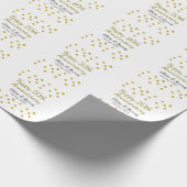 Golden dots glitter happy 20th anniversary wedding geschenkpapier (Ecke)