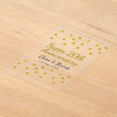 Golden dots Glitzer Happy 20. Jubiläum Hochzeit Acryleinladungen (Ablage )