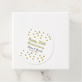 Golden dots Glitzer Happy 20. Jubiläum Hochzeit Geschenkanhänger (Beispiel)