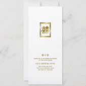 Golden Double Happiness Klassische chinesische Hoc Einladung (Rückseite)