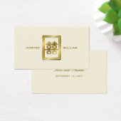 Golden Double Happiness Wedding Vielen Dank Tag (Schreibtisch)