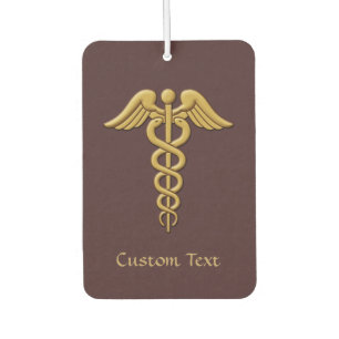 Golden Double Snake Caduceus Autolufterfrischer