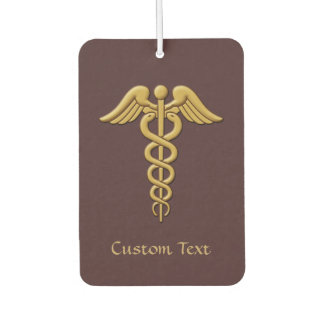 Golden Double Snake Caduceus Autolufterfrischer