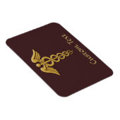Golden Double Snake Caduceus Magnet (Rechte Seite)