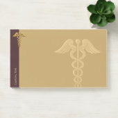 Golden Double Snake Caduceus Notes Post-it Klebezettel (Büro)