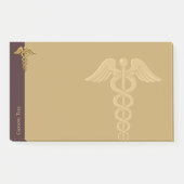 Golden Double Snake Caduceus Notes Post-it Klebezettel (Vorderseite)