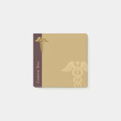 Golden Double Snake Caduceus Postit Notes Post-it Klebezettel (Vorderseite)