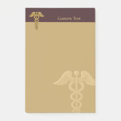 Golden Double Snake Caduceus Postit Notes Post-it Klebezettel (Vorderseite)