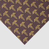Golden Double Snake Caduceus Seidenpapier (Ausschnitt)