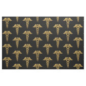 Golden Double Snake Caduceus Stoff (Fat Quarter (45,7 x 55,9 cm))