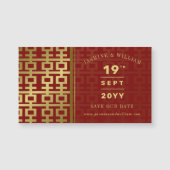 Golden Double Xi Chinesisch Hochzeit speichern das Magnetkarte (Vorderseite)
