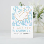 Golden Dove Dankeschön Karte (Stehend Vorderseite)
