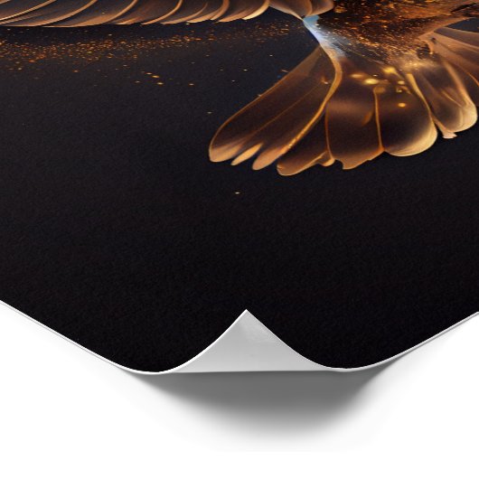 Golden Dove Heiliger Geist - AI Poster (Ecke)