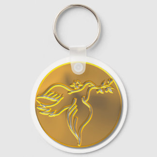 Golden Dove of Peace - Heiliger Geist Schlüsselanhänger