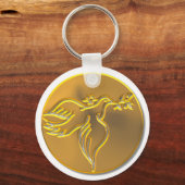 Golden Dove of Peace - Heiliger Geist Schlüsselanhänger (Vorderseite)
