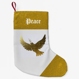 Golden Dove of Peace Kleiner Weihnachtsstrumpf