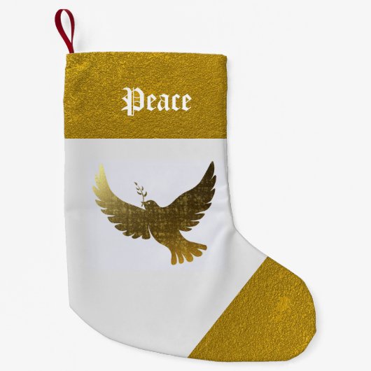 Golden Dove of Peace Kleiner Weihnachtsstrumpf (Vorderseite)