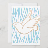 Golden Dove Taufen Religiöse Einladung (Rückseite)