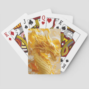 Golden Dragon Amid Auspicious Clouds Spielkarten