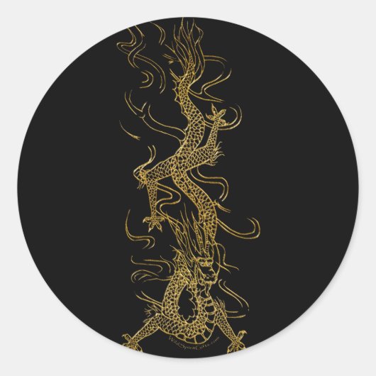 GOLDEN DRAGON Asian Sticker Art Series (Vorderseite)