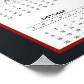 Golden Dragon Calendar 2026 – Autumn Fire Poster (Ecke)