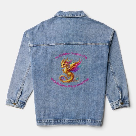 Golden Dragon Denim Jacket Jeansjacke (Rückseite)