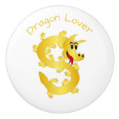 Golden Dragon Design Personalisiert Keramikknauf (Vorderseite)