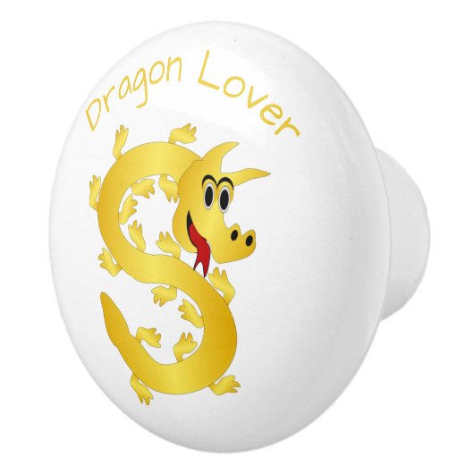 Golden Dragon Design Personalisiert Keramikknauf (Rechts)