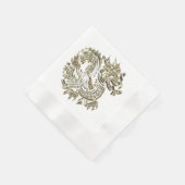 Golden Dragon Elegantes Imitat Gold Foil Logo Serviette (Ecke)