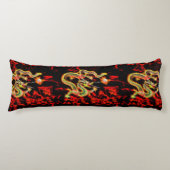 Golden Dragon Fire on Lucky Energy Seitenschläferkissen (Vorderseite)