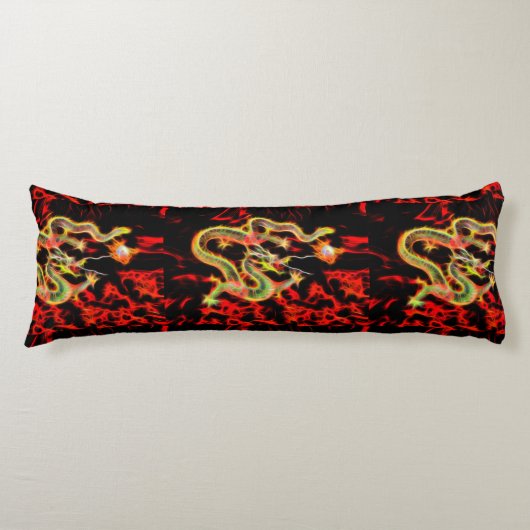 Golden Dragon Fire on Lucky Energy Seitenschläferkissen (Vorderseite)